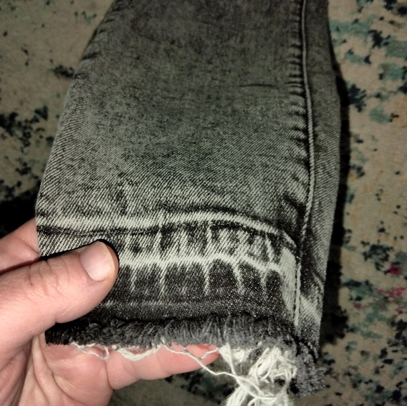 Soho Ankle leggings jeggings jeans fringed raw cut hem size 10 32" waist acid - Picture 2 of 4